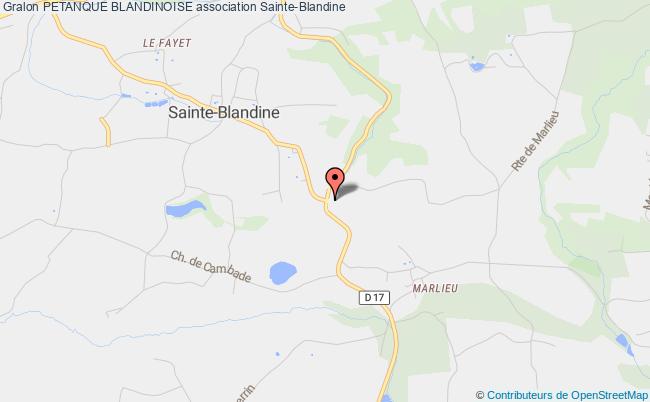 plan association Petanque Blandinoise Sainte-Blandine