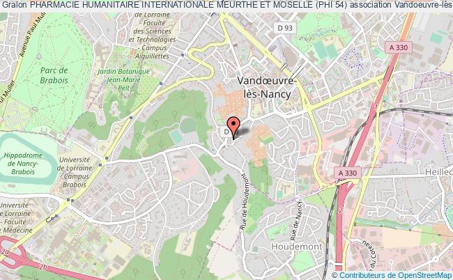 plan association Pharmacie Humanitaire Internationale Meurthe Et Moselle (phi 54) Vandoeuvre-lès-Nancy