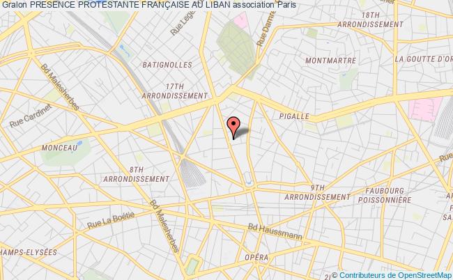 plan association Presence Protestante FranÇaise Au Liban Paris