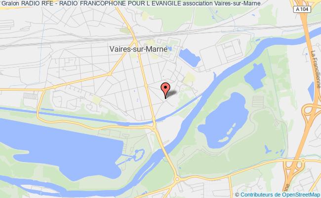 plan association Radio Rfe - Radio Francophone Pour L Evangile Vaires-sur-Marne