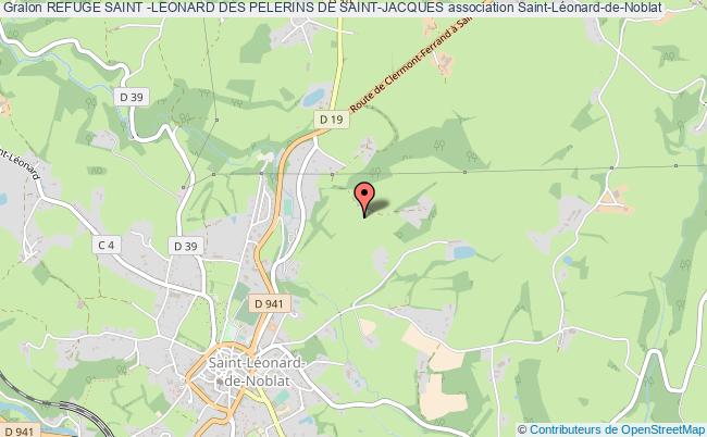 plan association Refuge Saint -leonard Des Pelerins De Saint-jacques Saint-Léonard-de-Noblat