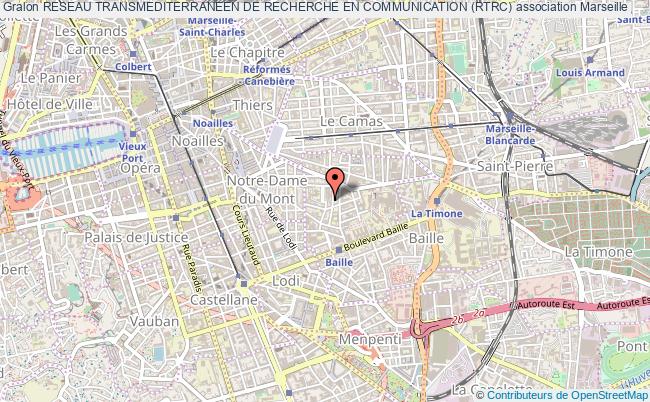 plan association Reseau Transmediterraneen De Recherche En Communication (rtrc) Marseille cedex 05