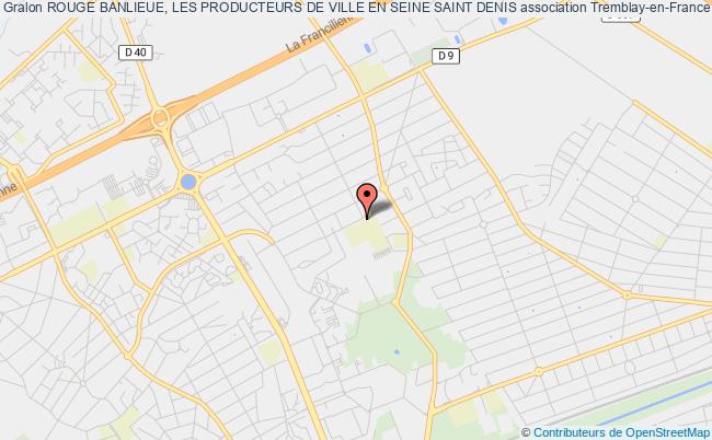 plan association Rouge Banlieue, Les Producteurs De Ville En Seine Saint Denis Tremblay-en-France