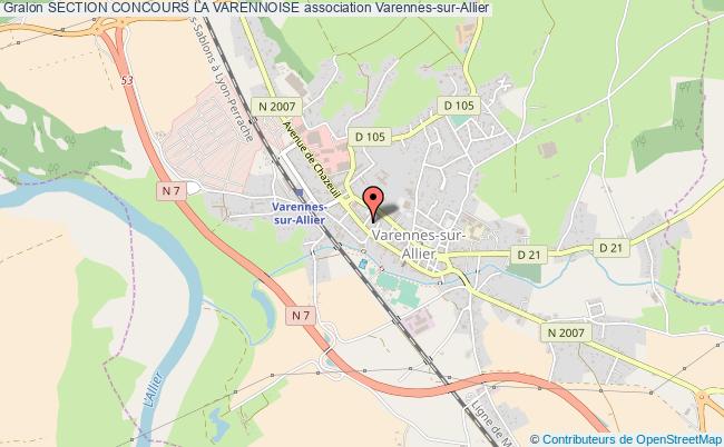 plan association Section Concours La Varennoise Varennes-sur-Allier