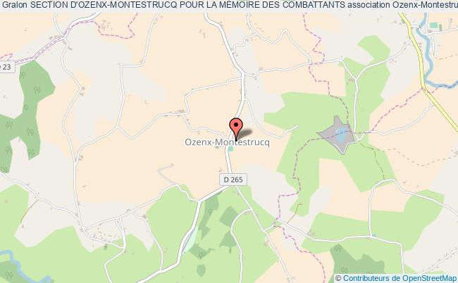 plan association Section D'ozenx-montestrucq Pour La MÉmoire Des Combattants Ozenx-Montestrucq