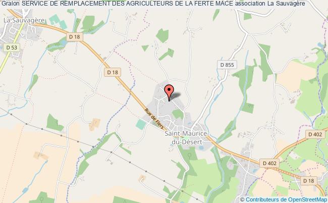plan association Service De Remplacement Des Agriculteurs De La Ferte Mace Saint-Maurice-du-Désert