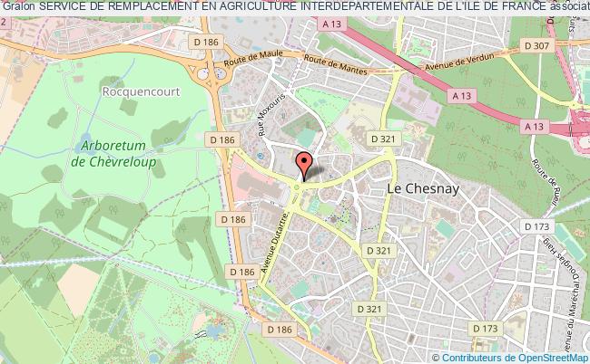 plan association Service De Remplacement En Agriculture Interdepartementale De L'ile De France Le    Chesnay