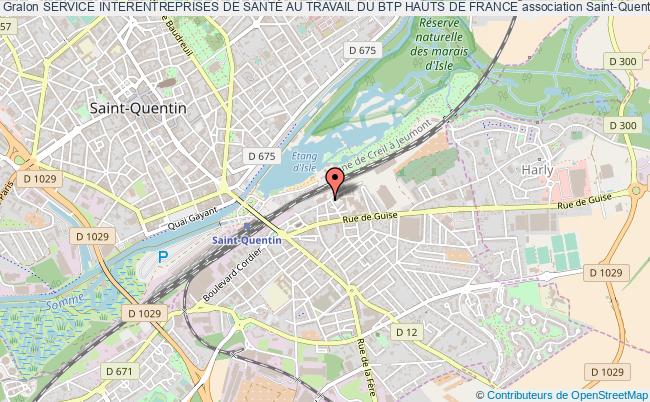plan association Service Interentreprises De SantÉ Au Travail Du Btp Hauts De France Saint-Quentin