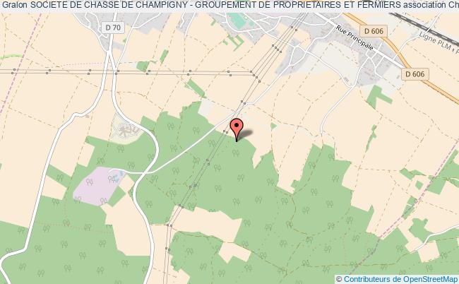 plan association Societe De Chasse De Champigny - Groupement De Proprietaires Et Fermiers Champigny