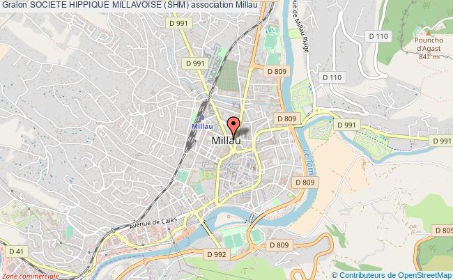 plan association Societe Hippique Millavoise (shm) Millau