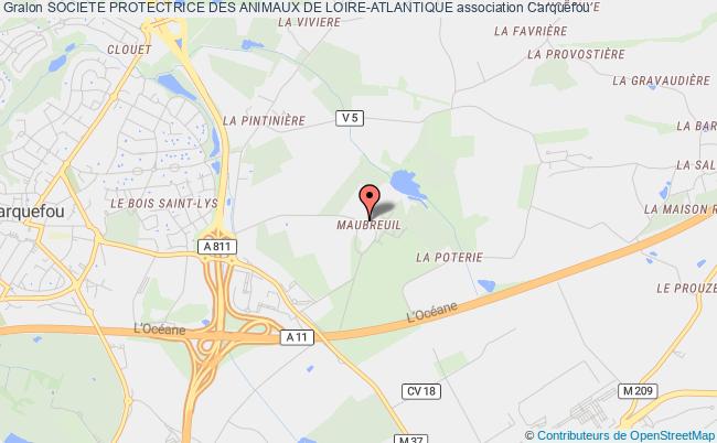 plan association Societe Protectrice Des Animaux De Loire-atlantique Carquefou