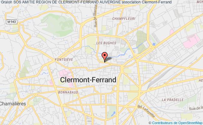 plan association Sos Amitie Region De Clermont-ferrand Auvergne Clermont-Ferrand