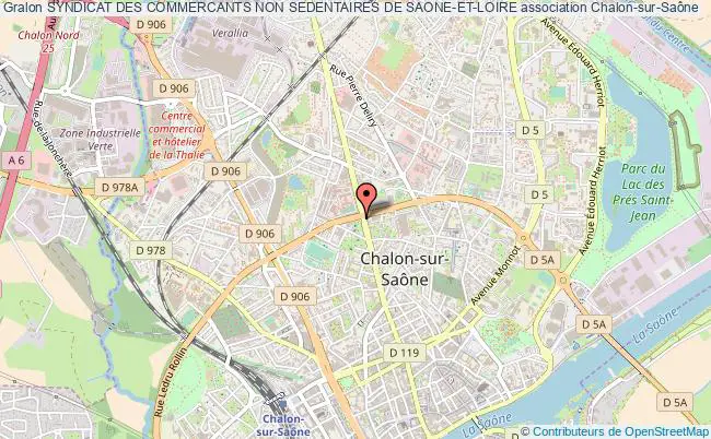 plan association Syndicat Des Commercants Non Sedentaires De Saone-et-loire Chalon-sur-Saône