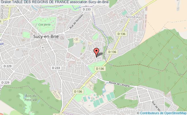 plan association Table Des Regions De France Sucy-en-Brie