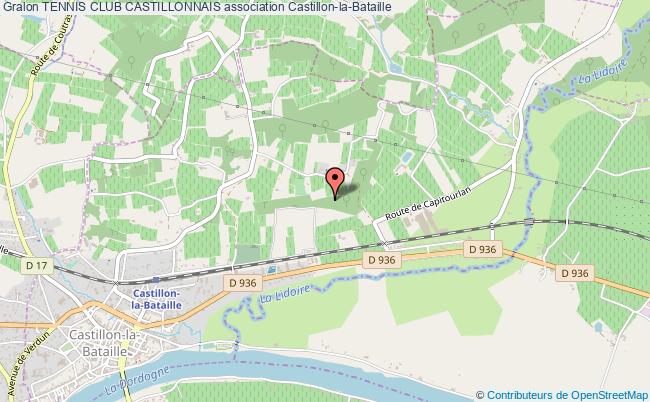 plan association Tennis Club Castillonnais Castillon-la-Bataille