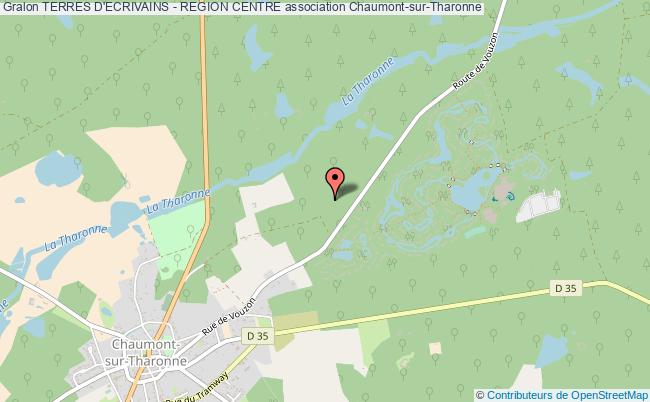 plan association Terres D'ecrivains - Region Centre Chaumont-sur-Tharonne