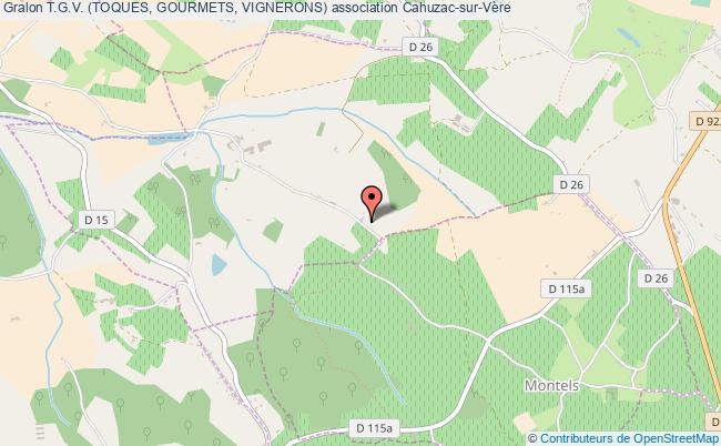 plan association T.g.v. (toques, Gourmets, Vignerons) Cahuzac-sur-Vère