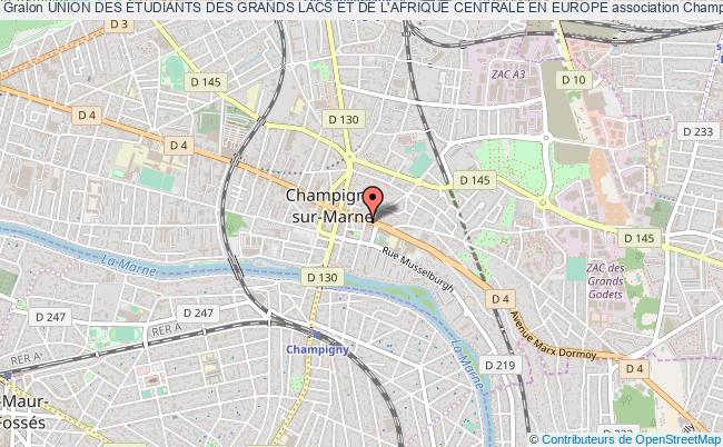 plan association Union Des Étudiants Des Grands Lacs Et De L'afrique Centrale En Europe Champigny-sur-Marne