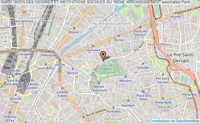 plan association Union Des Oeuvres Et Institutions Sociales Du 19eme Arrondissement Paris