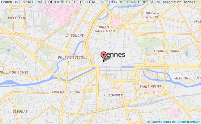 plan association Union Nationale Des Arbitre De Football Section Regionale Bretagne Rennes