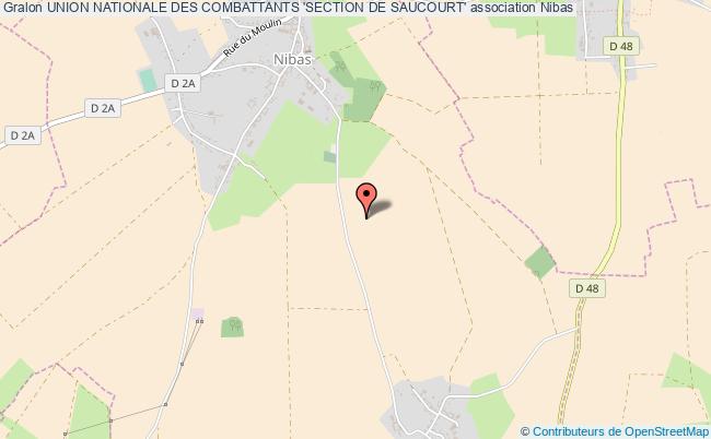 plan association Union Nationale Des Combattants 'section De Saucourt' Nibas