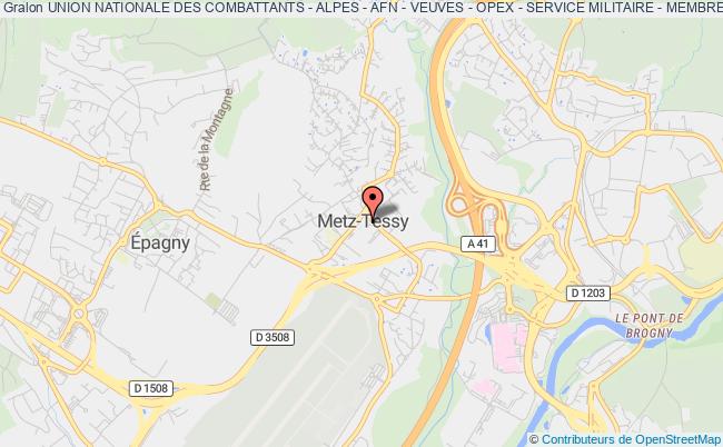 plan association Union Nationale Des Combattants - Alpes - Afn - Veuves - Opex - Service Militaire - Membres AssociÉs De Epagny Metz-tessy Epagny Metz-Tessy