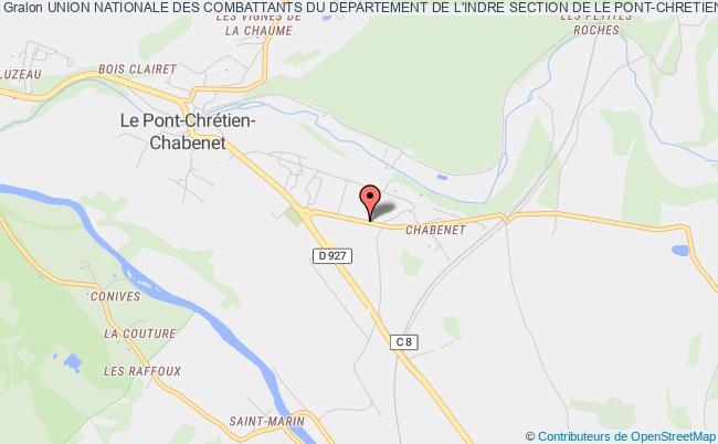 plan association Union Nationale Des Combattants Du Departement De L'indre Section De Le Pont-chretien - Chasseneuil Le    Pont-Chrétien-Chabenet