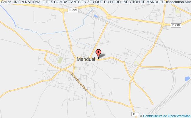plan association Union Nationale Des Combattants En Afrique Du Nord - Section De Manduel. Manduel