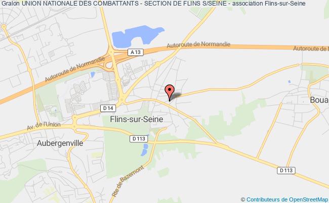 plan association Union Nationale Des Combattants - Section De Flins S/seine - Flins-sur-Seine