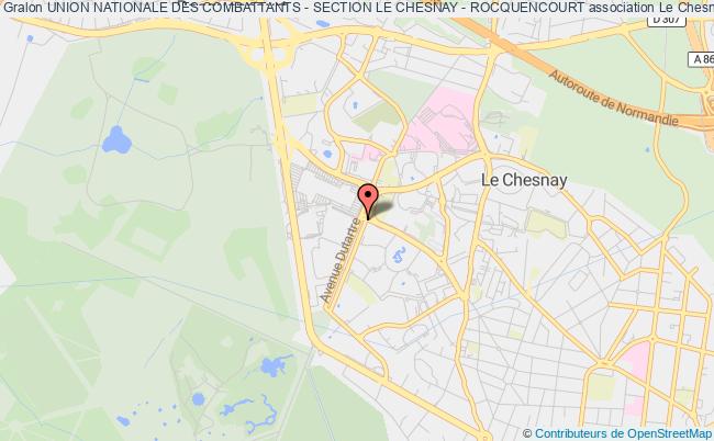 plan association Union Nationale Des Combattants - Section Le Chesnay - Rocquencourt Le    Chesnay