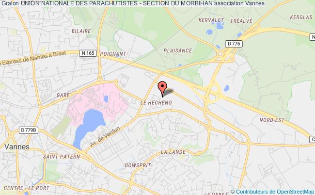 plan association Union Nationale Des Parachutistes - Section Du Morbihan Vannes