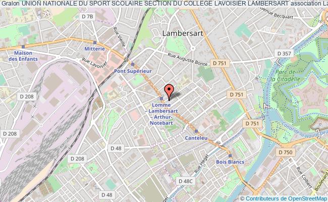 plan association Union Nationale Du Sport Scolaire Section Du College Lavoisier Lambersart Lambersart