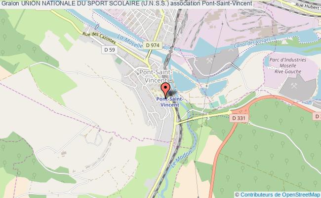 plan association Union Nationale Du Sport Scolaire (u.n.s.s.) Pont-Saint-Vincent