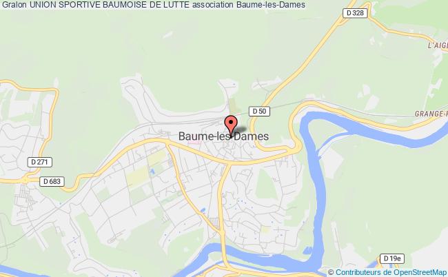 plan association Union Sportive Baumoise De Lutte Baume-les-Dames