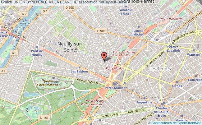 plan association Union Syndicale Villa Blanche Neuilly-sur-Seine