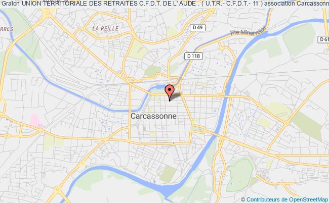 plan association Union Territoriale Des Retraites C.f.d.t. De L' Aude . ( U.t.r.- C.f.d.t.- 11 ) Carcassonne