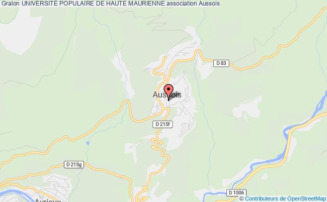 plan association UniversitÉ Populaire De Haute Maurienne Aussois