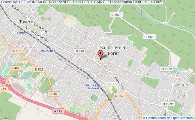 plan association Vallee Montmorency Rando -saint Prix-saint Leu Saint-Leu-la-Forêt