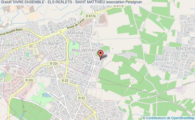 plan association Vivre Ensemble - Els Realets - Saint Matthieu Perpignan