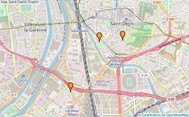 plan Asie Saint-Denis Associations Asie Saint-Denis : 4 associations
