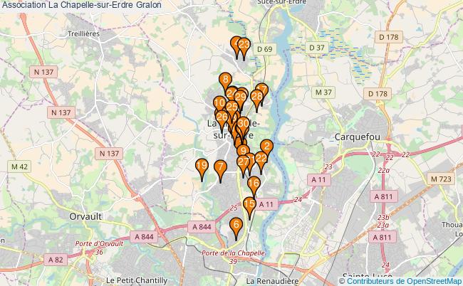 plan Association La Chapelle-sur-Erdre Associations association La Chapelle-sur-Erdre : 64 associations