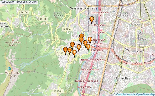plan Association Seyssins Associations association Seyssins : 15 associations
