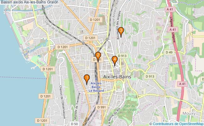 plan Bassin aixois Aix-les-Bains Associations bassin aixois Aix-les-Bains : 4 associations