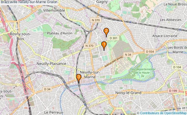 plan Brazzaville Neuilly-sur-Marne Associations Brazzaville Neuilly-sur-Marne : 3 associations