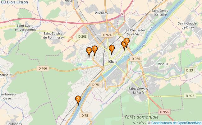 plan CD Blois Associations CD Blois : 5 associations