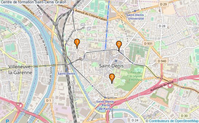 plan Centre de formation Saint-Denis Associations centre de formation Saint-Denis : 3 associations