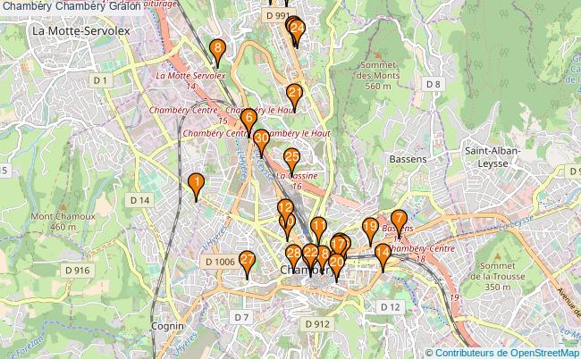 plan Chambéry Chambéry Associations Chambéry Chambéry : 118 associations