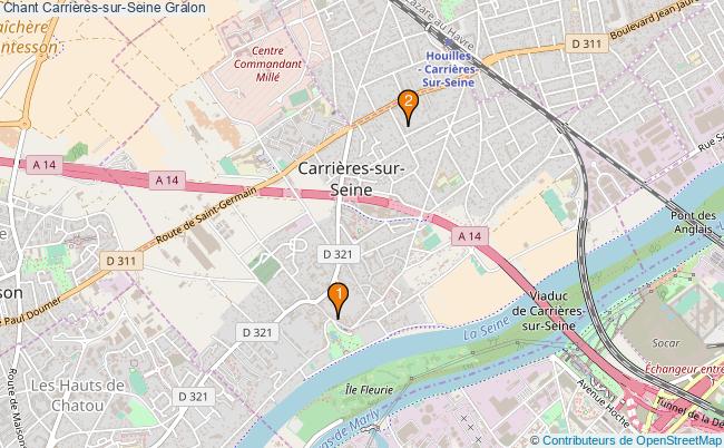 plan Chant Carrières-sur-Seine Associations chant Carrières-sur-Seine : 3 associations
