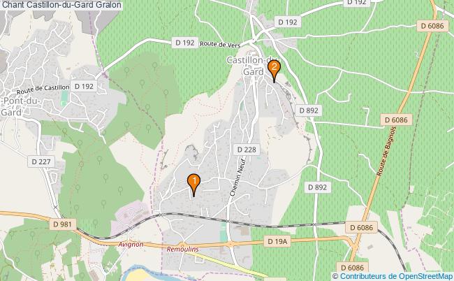 plan Chant Castillon-du-Gard Associations chant Castillon-du-Gard : 2 associations