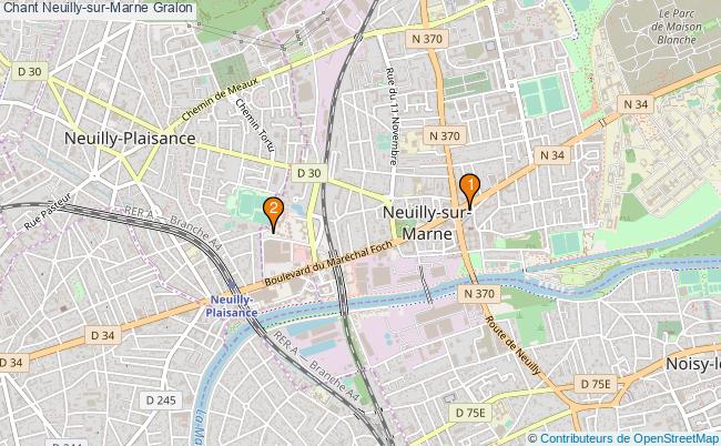 plan Chant Neuilly-sur-Marne Associations chant Neuilly-sur-Marne : 3 associations